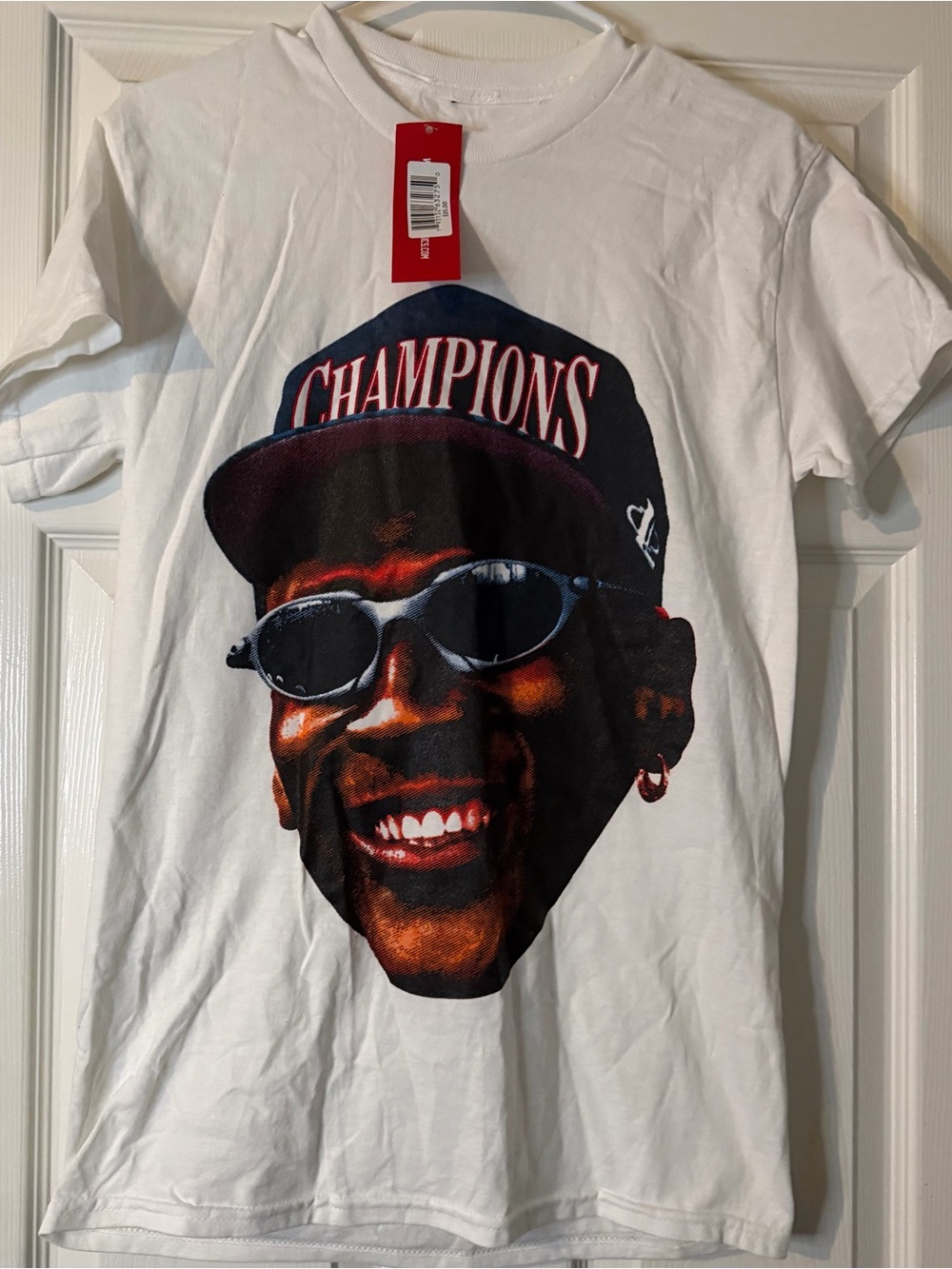 Michael Jordan White Graphic 'Champions' Face Tee - Men's Shirt